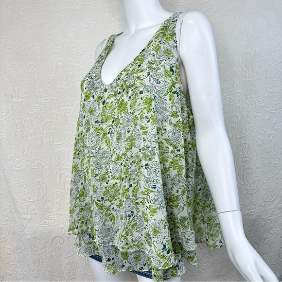 Lane Bryant Modern Swing Double-Layer Floral Chiffon Sleeveless Top - Picture 1 of 15